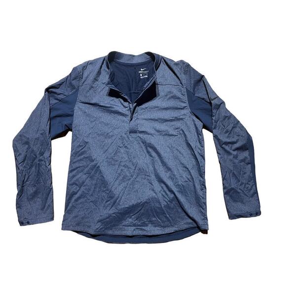 Nike Shield Jacket. Men's Medium. 1/4 Zip pullover. Golf. Windbreaker. Blue. - Picture 4 of 8